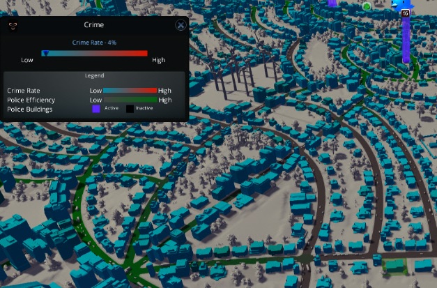 Look Mom! No crime! No police coverage on the majority of those streets has no impact.